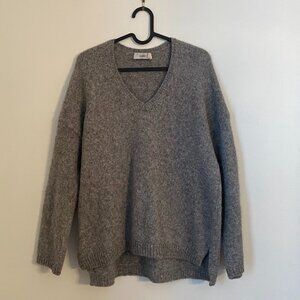 CLOSED Gray V Neck Wool & Alpaca Blend Sweater Size Medium